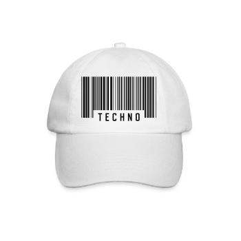 Techno - Baseballkappe - Weiß/Weiß - Vorne