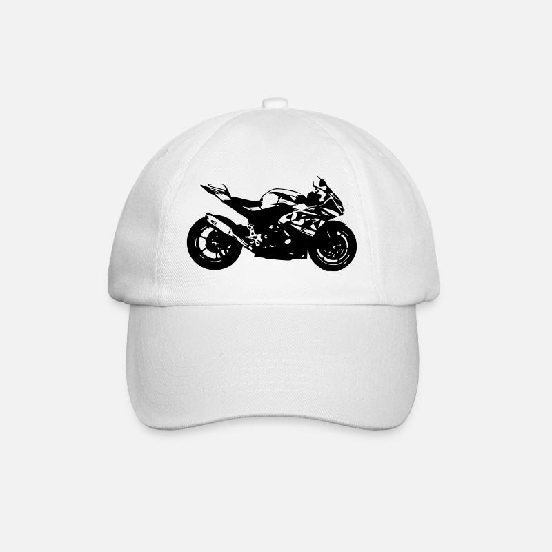 motorbike - Baseball Cap - white/white