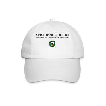 Anatidaephobia Duck Humor Design - Baseball Cap - white/white - Front
