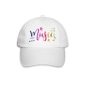 Colorful Design and Vibrant Music - Baseball Cap - white/white - Front
