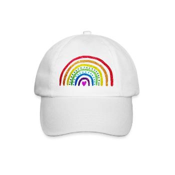 Regenbogen-Glitzer - Baseballkappe - Weiß/Weiß - Vorne