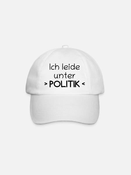 Ich leide unter Politik - Digital - Baseballkappe - Weiß/Weiß