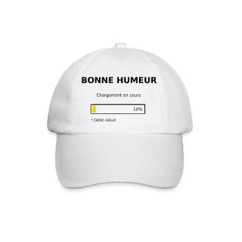bonne humeur - Casquette classique - blanc/blanc - Devant
