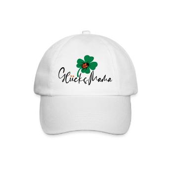 Glück Mama Kleeblatt - Baseballkappe - Weiß/Weiß - Vorne