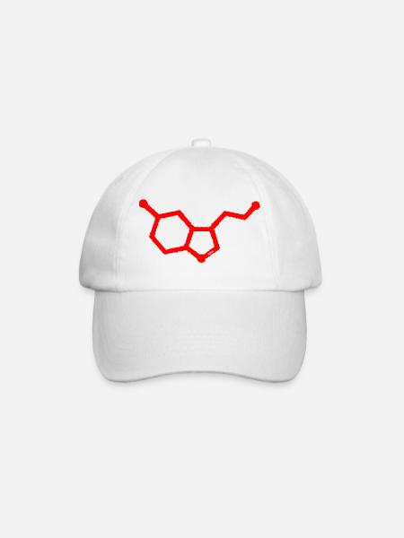 Fuzzy Serotonin Shot! - Baseball Cap - white/white