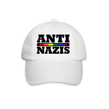ANTI NAZIS - Baseballkappe - Weiß/Weiß - Vorne