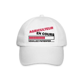 Agriculteur en cours veuillez patienter - Casquette classique - blanc/blanc - Devant