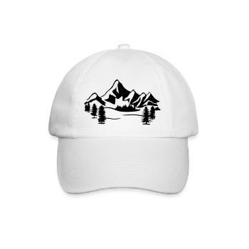 Montagne, montagne et forêt - Casquette classique - blanc/blanc - Devant