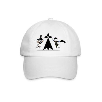 ein Hermelin und das Bretonengeschenk - Baseballkappe - Weiß/Weiß - Vorne