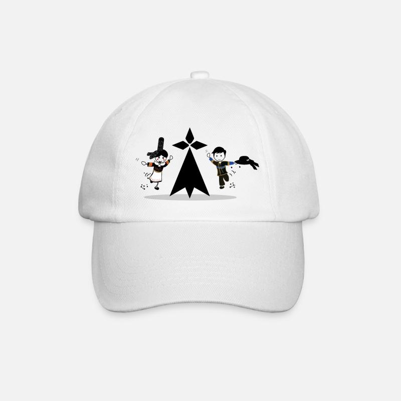 ein Hermelin und das Bretonengeschenk - Baseballkappe - Weiß/Weiß
