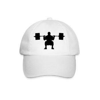 Figure d’ombre d’haltérophile - Casquette classique - blanc/blanc - Devant