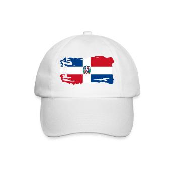 Dominikanische Republik Flagge Heimat - Baseballkappe - Weiß/Weiß - Vorne