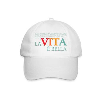 La vita e bella - Baseball Cap - white/white - Front