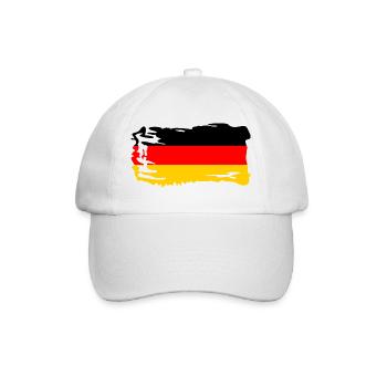 Drapeau de l'Allemagne coups de pinceau Allemagne accueil - Casquette classique - blanc/blanc - Devant