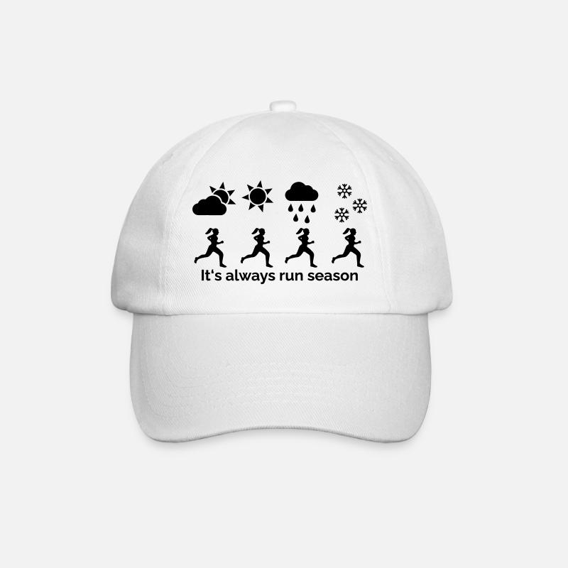 It's always run season - Baseballkappe - Weiß/Weiß