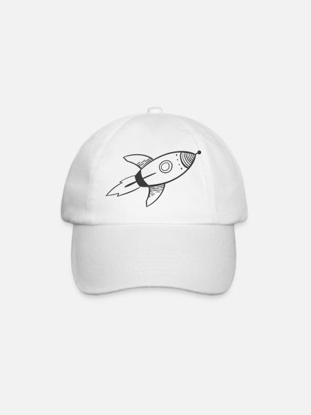 Rakete - Baseballkappe - Weiß/Weiß