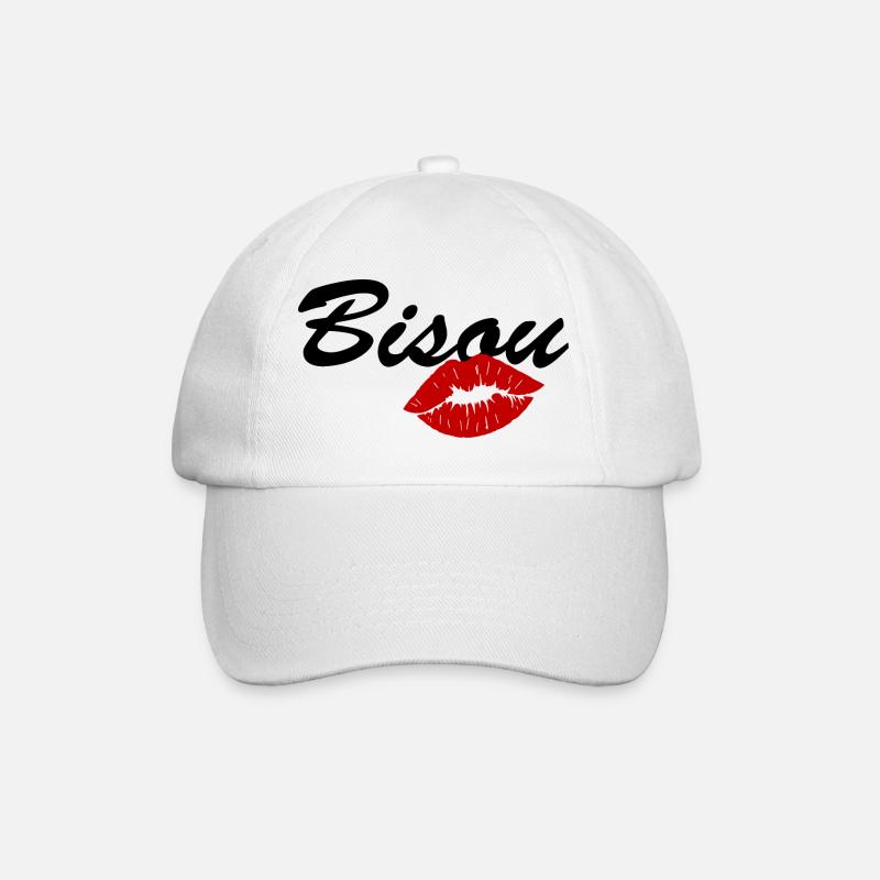 bisou / amour bébé / saint valentin - Casquette classique - blanc/blanc