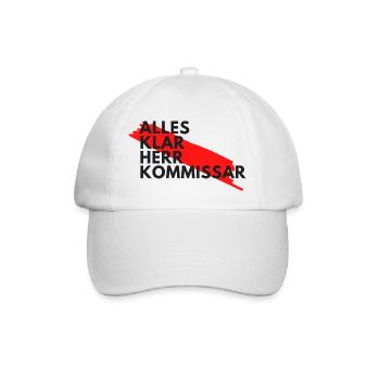 Alles klar Herr Kommissar - Baseballkappe - Weiß/Weiß - Vorne