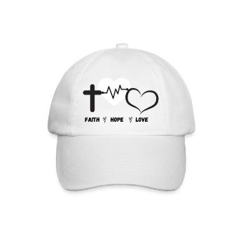 Faith Hope Love - Baseball Cap - white/white - Front