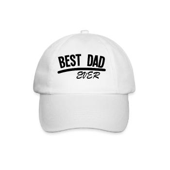 BEST DAD EVER - Casquette classique - blanc/blanc - Devant