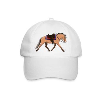 Fjord drawing 004 - Baseball Cap - white/white - Front