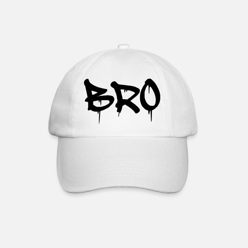 bro - Baseballkappe - Weiß/Weiß