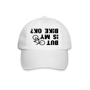 but is my bike ok, mtb, gift, e bike - Baseball Cap - white/white - Front