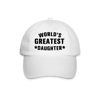 La plus grande fille du monde - Casquette classique - blanc/blanc - Devant
