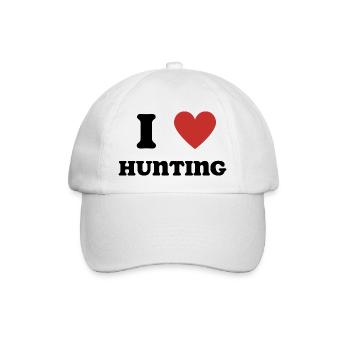 I Love Hunting - Baseball Cap - white/white - Front