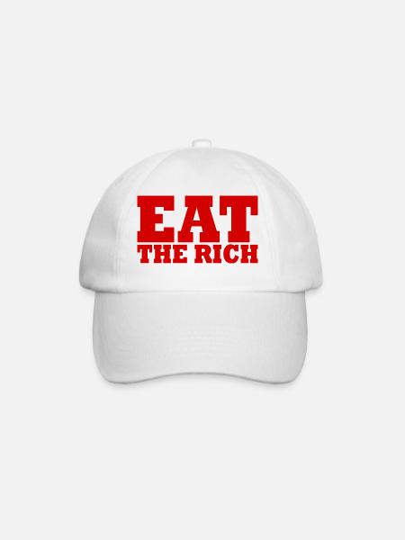 Eat the rich - Baseballkasket - hvid/hvid