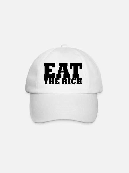 Eat the rich - Baseballkasket - hvid/hvid