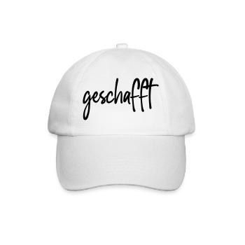 geschafft - Baseballkappe - Weiß/Weiß - Vorne