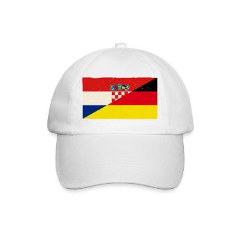 Allemagne et Croatie Pavillon Vintage - Casquette classique - blanc/blanc - Devant