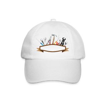 Banners and Tools,Hammer,Pliers,Screwdriver - Baseball Cap - white/white - Front