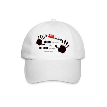 Als Fremde gekommen, als Freunde gegangen - Baseballkappe - Weiß/Weiß - Vorne