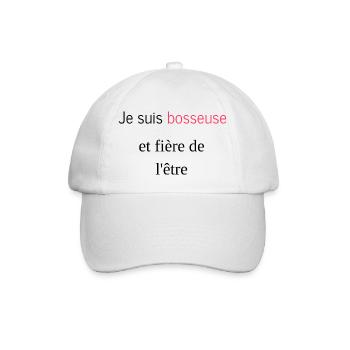 Je suis bosseuse et fière de l'être - Casquette classique - blanc/blanc - Devant