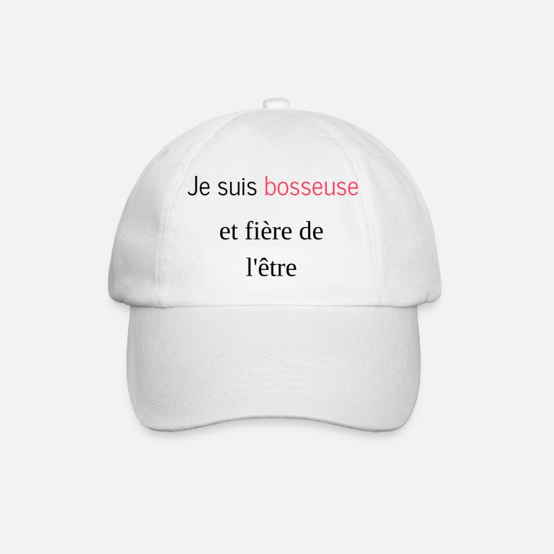 Je suis bosseuse et fière de l'être - Casquette classique - blanc/blanc