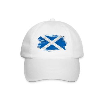 Schottland Vintage Flagge - Baseballkappe - Weiß/Weiß - Vorne