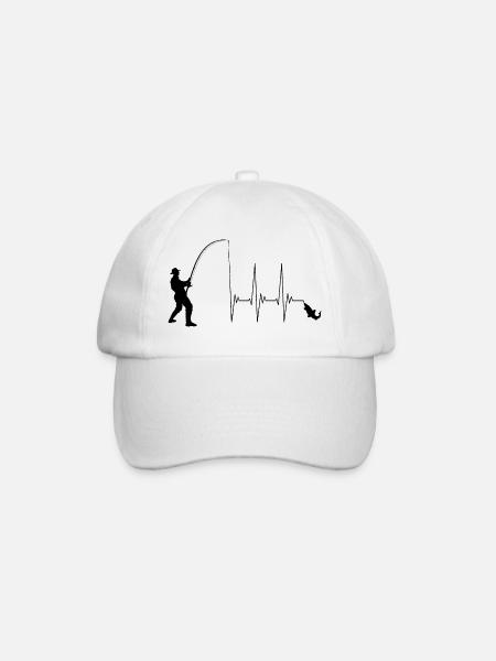 Angler, fishing, fisherman, fishing fish rod, ECG - Baseball Cap - white/white