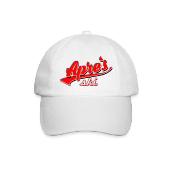 apres ski snowboard slope switzerland snow lift game - Baseball Cap - white/white - Front