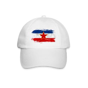 Yugoslavia vintage flag - Baseball Cap - white/white - Front