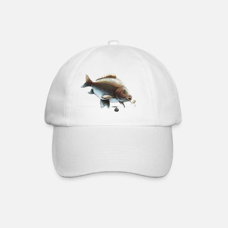 Conception du gréement de pêche Mirror Carp Ronnie - Casquette classique - blanc/blanc