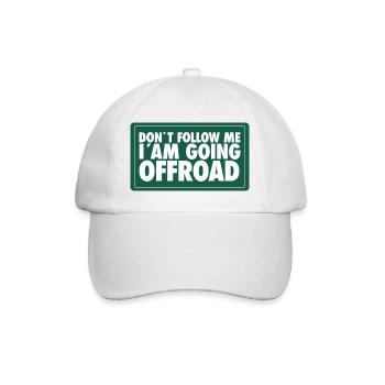 Ne me suivez pas, je vais en tout-terrain - Casquette classique - blanc/blanc - Devant