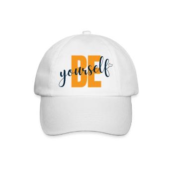 Be yourself - Baseballkappe - Weiß/Weiß - Vorne