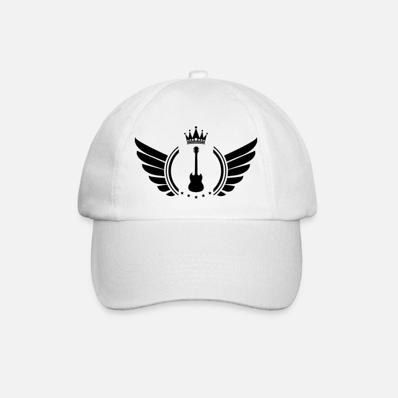 Gitarre Wappen - Baseballkappe - Weiß/Weiß