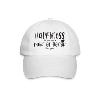 Demoiselle d’honneur Mariage Bonheur Cadeau Merci - Casquette classique - blanc/blanc - Devant