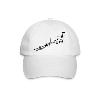 Instrument Trompette Notes - Casquette classique - blanc/blanc - Devant