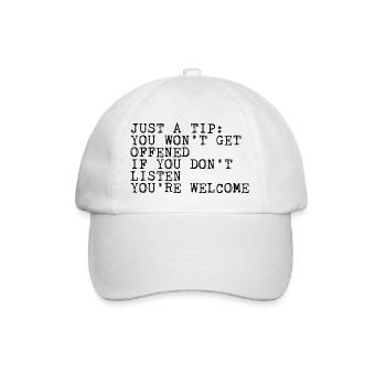 Vous ne serez pas offensé si vous n’écoutez pas 2 - Casquette classique - blanc/blanc - Devant