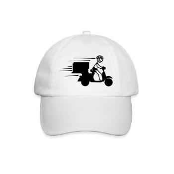 Scooter package or piza orders Delivery - Baseball Cap - white/white - Front