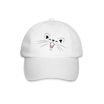 Cat - Baseball Cap - white/white - Front